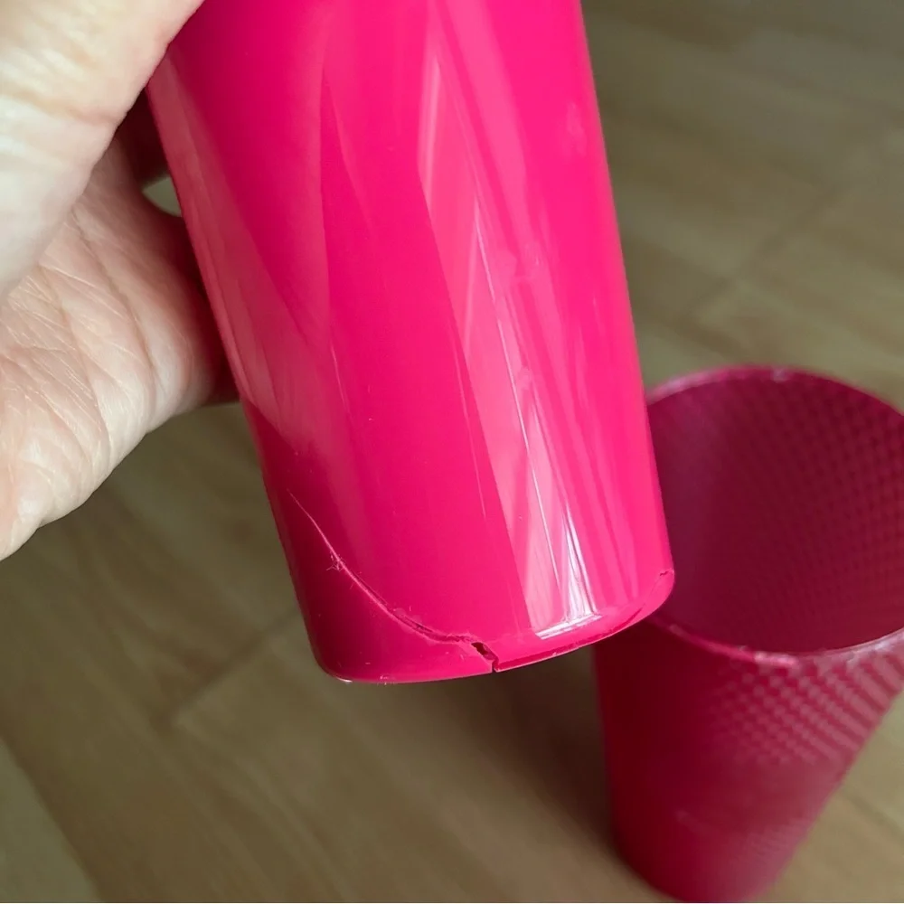 Starbucks Ruby Pink Jelly Studded Tumbler 24oz - Flawed